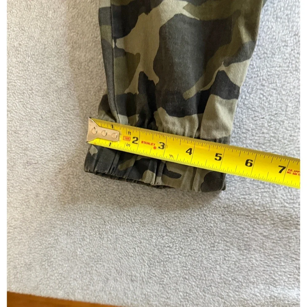 Ecko Unltd Mens Camo Cargo Jogger Pants Green Camouflage Drawstring Size L